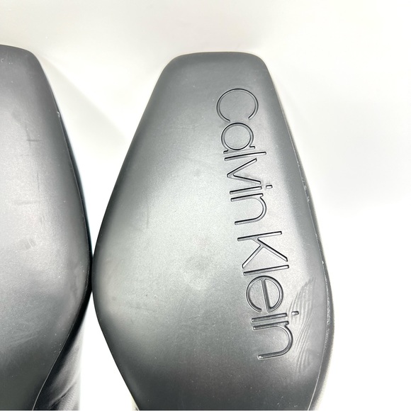 Calvin Klein Womens Alanta 2 Black Leather Square Toe Classic Pumps Heels Shoes - Picture 11 of 14